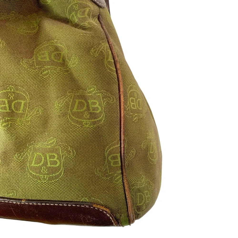 DOONEY & BURKE Monogram Canvas Leather Trimmed Satchel